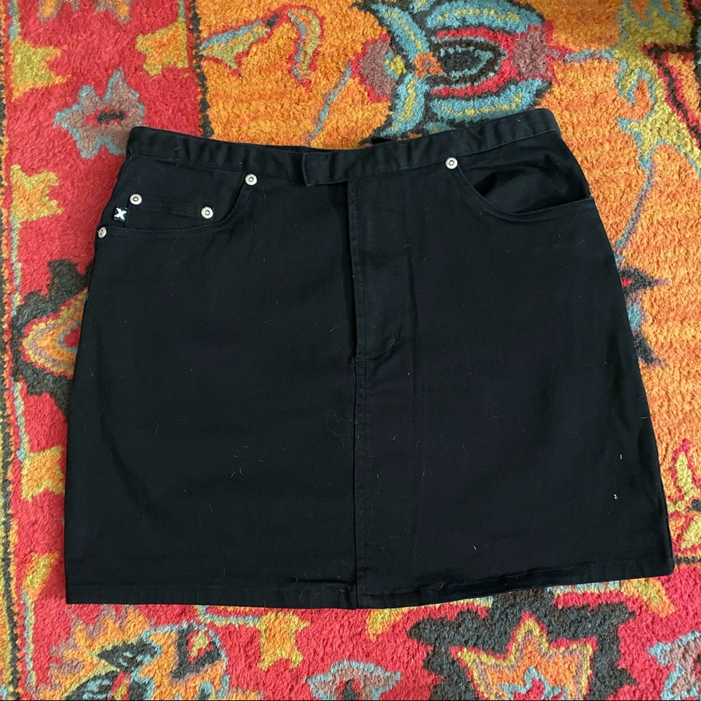 Express Jeans Black Stretch Mini Skirt